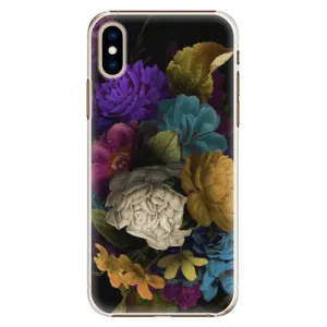 Plastové pouzdro iSaprio - Dark Flowers - iPhone XS