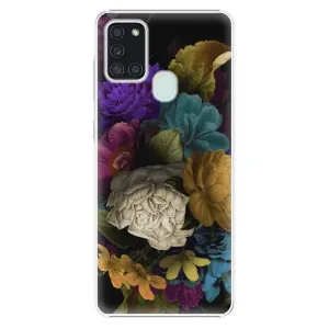 Plastové pouzdro iSaprio - Dark Flowers - Samsung Galaxy A21s