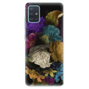 Plastové pouzdro iSaprio - Dark Flowers - Samsung Galaxy A51