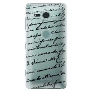 Plastové pouzdro iSaprio - Handwriting 01 - black - Sony Xperia XZ2 Compact