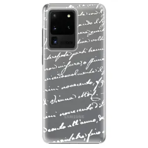Plastové pouzdro iSaprio - Handwriting 01 - white - Samsung Galaxy S20 Ultra