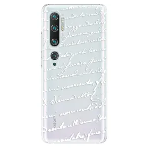 Plastové pouzdro iSaprio - Handwriting 01 - white - Xiaomi Mi Note 10 / Note 10 Pro