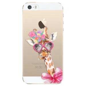 Plastové pouzdro iSaprio - Lady Giraffe - iPhone 5/5S/SE