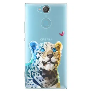 Plastové pouzdro iSaprio - Leopard With Butterfly - Sony Xperia XA2