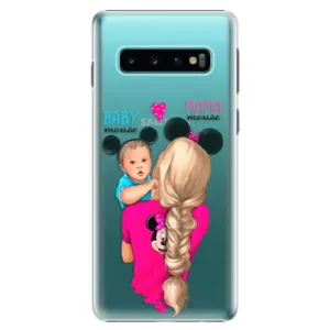 Plastové pouzdro iSaprio - Mama Mouse Blonde and Boy - Samsung Galaxy S10