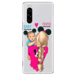 Plastové pouzdro iSaprio - Mama Mouse Blonde and Boy - Sony Xperia 5