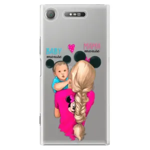 Plastové pouzdro iSaprio - Mama Mouse Blonde and Boy - Sony Xperia XZ1