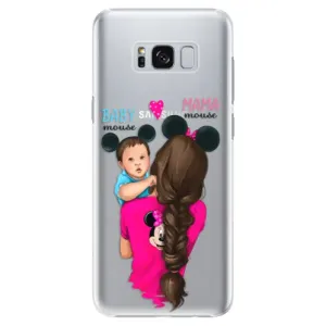 Plastové pouzdro iSaprio - Mama Mouse Brunette and Boy - Samsung Galaxy S8 Plus