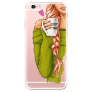 Plastové pouzdro iSaprio - My Coffe and Redhead Girl - iPhone 6 Plus/6S Plus