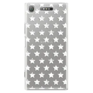 Plastové pouzdro iSaprio - Stars Pattern - white - Sony Xperia XZ1