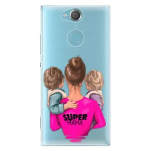 Plastové pouzdro iSaprio - Super Mama - Two Boys - Sony Xperia XA2
