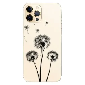 Plastové pouzdro iSaprio - Three Dandelions - black - iPhone 12 Pro