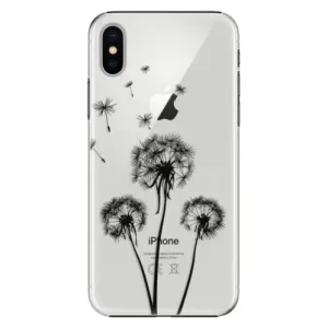 Plastové pouzdro iSaprio - Three Dandelions - black - iPhone X