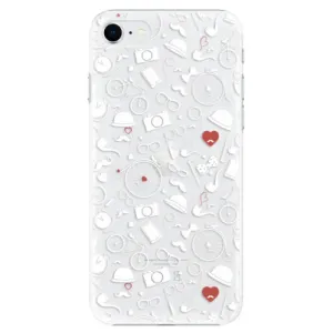 Plastové pouzdro iSaprio - Vintage Pattern 01 - white - iPhone SE 2020