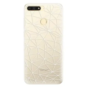 Silikonové pouzdro iSaprio - Abstract Triangles 03 - white - Huawei Honor 7A
