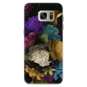 Silikonové pouzdro iSaprio - Dark Flowers - Samsung Galaxy S7