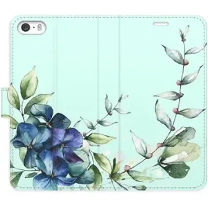 iSaprio flip pouzdro Blue Flowers pro iPhone 5/5S/SE