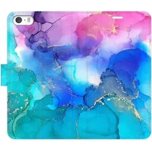 iSaprio flip pouzdro BluePink Paint pro iPhone 5/5S/SE