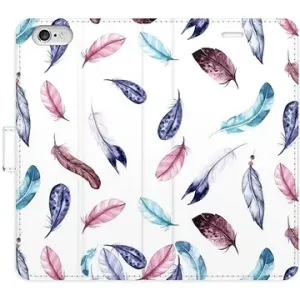iSaprio flip pouzdro Colorful Feathers pro iPhone 6/6S