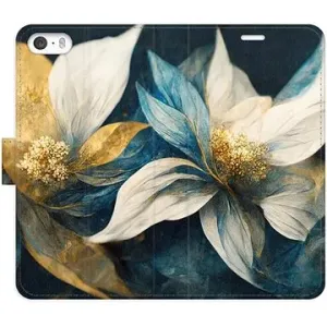 iSaprio flip pouzdro Gold Flowers pro iPhone 5/5S/SE