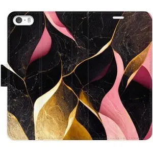 iSaprio flip pouzdro Gold Pink Marble 02 pro iPhone 5/5S/SE