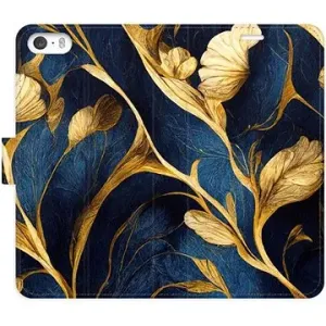iSaprio flip pouzdro GoldBlue pro iPhone 5/5S/SE