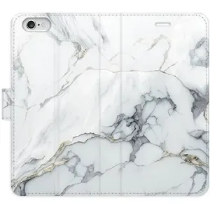 iSaprio flip pouzdro SilverMarble 15 pro iPhone 6/6S