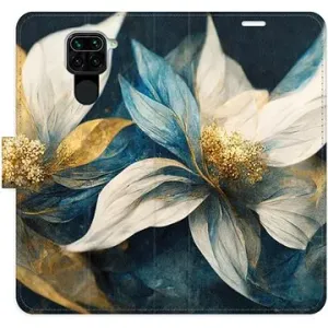 iSaprio flip pouzdro Gold Flowers pro Xiaomi Redmi Note 9
