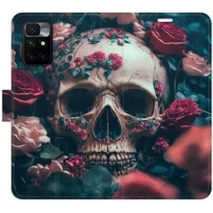 iSaprio flip pouzdro Skull in Roses 02 pro Xiaomi Redmi 10