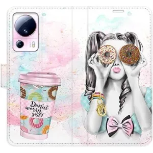 iSaprio flip pouzdro Donut Worry Girl pro Xiaomi 13 Lite