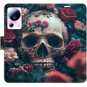 iSaprio flip pouzdro Skull in Roses 02 pro Xiaomi 13 Lite