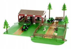 ISO 11465 Farma k sestavení s kovovým traktorem a zvířátky 102 dílků