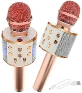 Izoxis Karaoke mikrofon se světle růžovým reproduktorem