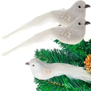 ISO Vánoční ozdoba na klipu na stromeček - Ptáčci 2 ks