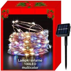 Iso Trade Solární vánoční osvětlení - 100LED vícebarevné dráty 00011393