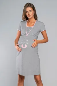 Italian Fashion Carlina kr.r. Noční košilka, L, melanž/růžová