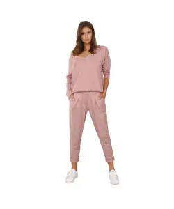 Italian Fashion Karina dl.r. dl.k. Dámské pyžamo, L, pudrový růžová