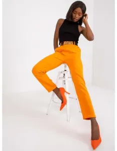 Dámské kalhoty s ozdobným pruhem SEVILLE světle oranžové