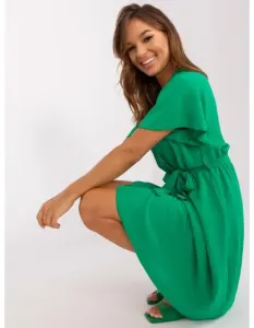 Dámské šaty s páskem LEZA zelené