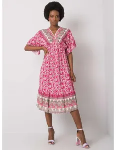 Dámské šaty vzorované SELKIE růžové #1366264