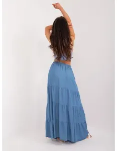 Dámská sukně s volánky midi modrá