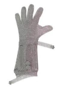 Ochranná rukavice proti pořezu IVO dlouhá - nerezová s háčky 17319 L