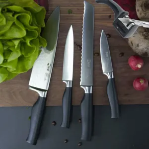 IVO Sada 4 kuchyňských nožů IVO Premier 90075 + dvoustupňová bruska na nože ZDARMA 5