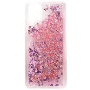 iWill Glitter Liquid Heart Case pro Samsung Galaxy M12 Pink