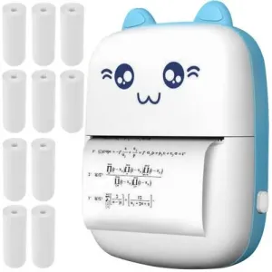 Izoxis 22272 Mini termotiskárna na štítkové fotografie, modrá kočka