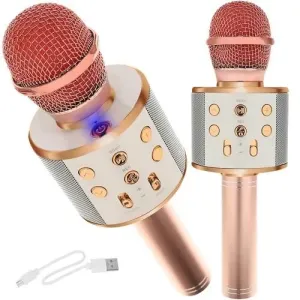 Izoxis 22190 Karaoke bluetooth mikrofon světle růžové