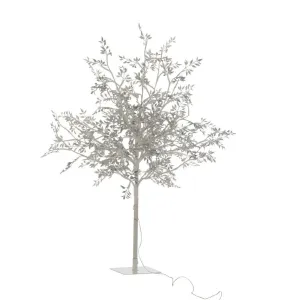Dekorace stříbrný svítící stromeček Tree leaves silver M - Ø 60*100 cm 6637