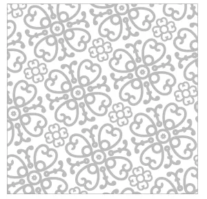 Bílo-stříbrné papírové ubrousky Ornament - 33*33 cm (20ks) 5286