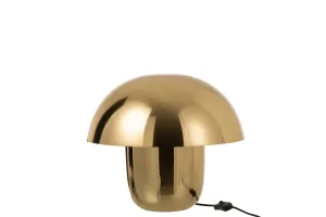 Zlatá kovová stolní lampa Mushroom - Ø 40*34cm 11186 #3624227