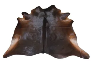 Tmavě hnědý koberec z hovězí kůže Cowhide brown - 200*0,5*240cm/3-4m² 18694